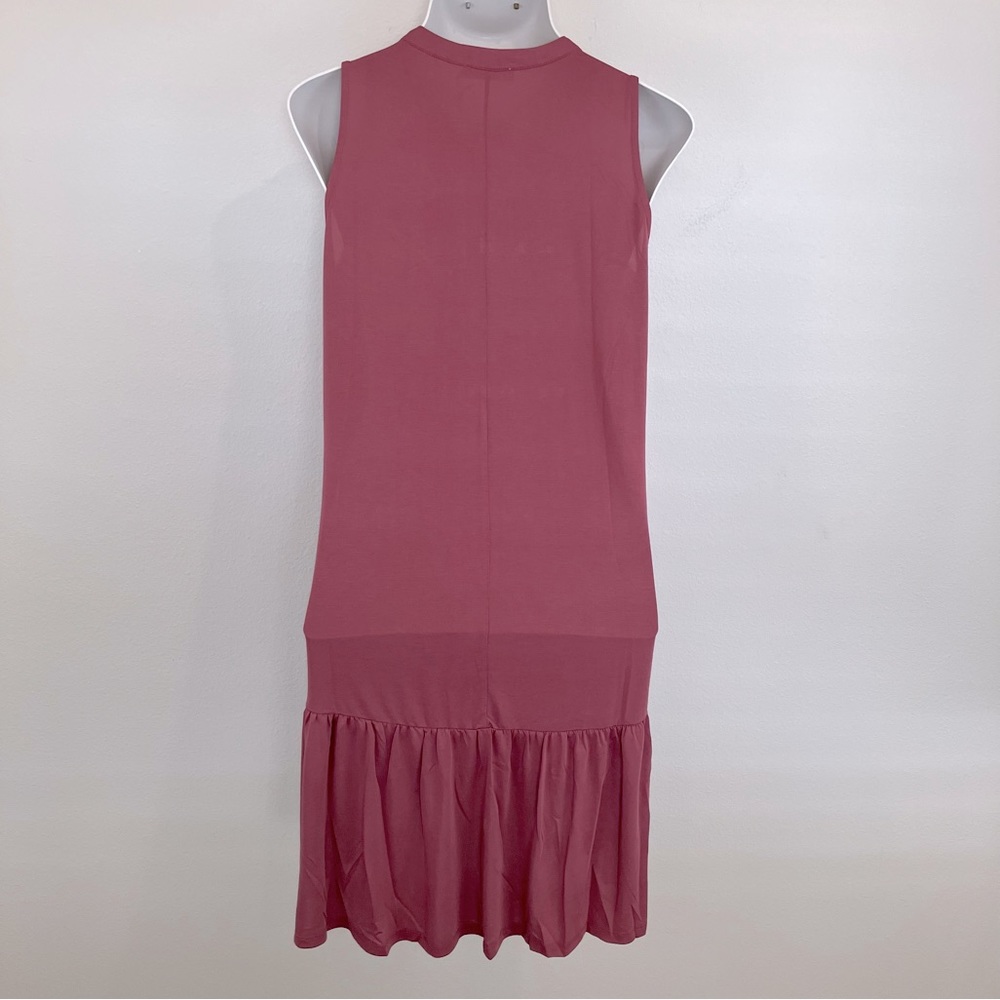 Lush Sleeveless V-Neck Mini Dress Marsala - Picture 4 of 7